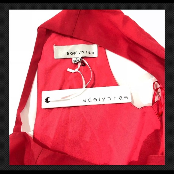 🆕Adelyn Rae Dress V Neck Hi Low Hem Plunging Back - Picture 6 of 8